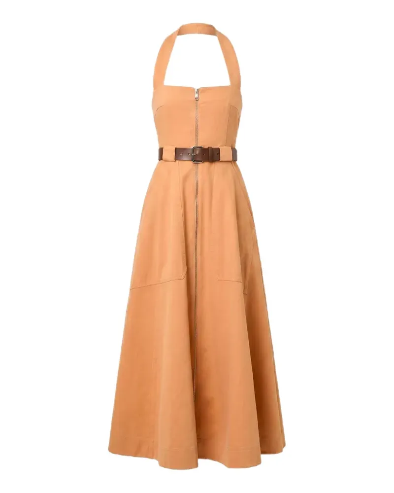 NICHOLAS Anastasia halter-neck maxi dress - Orange Orange