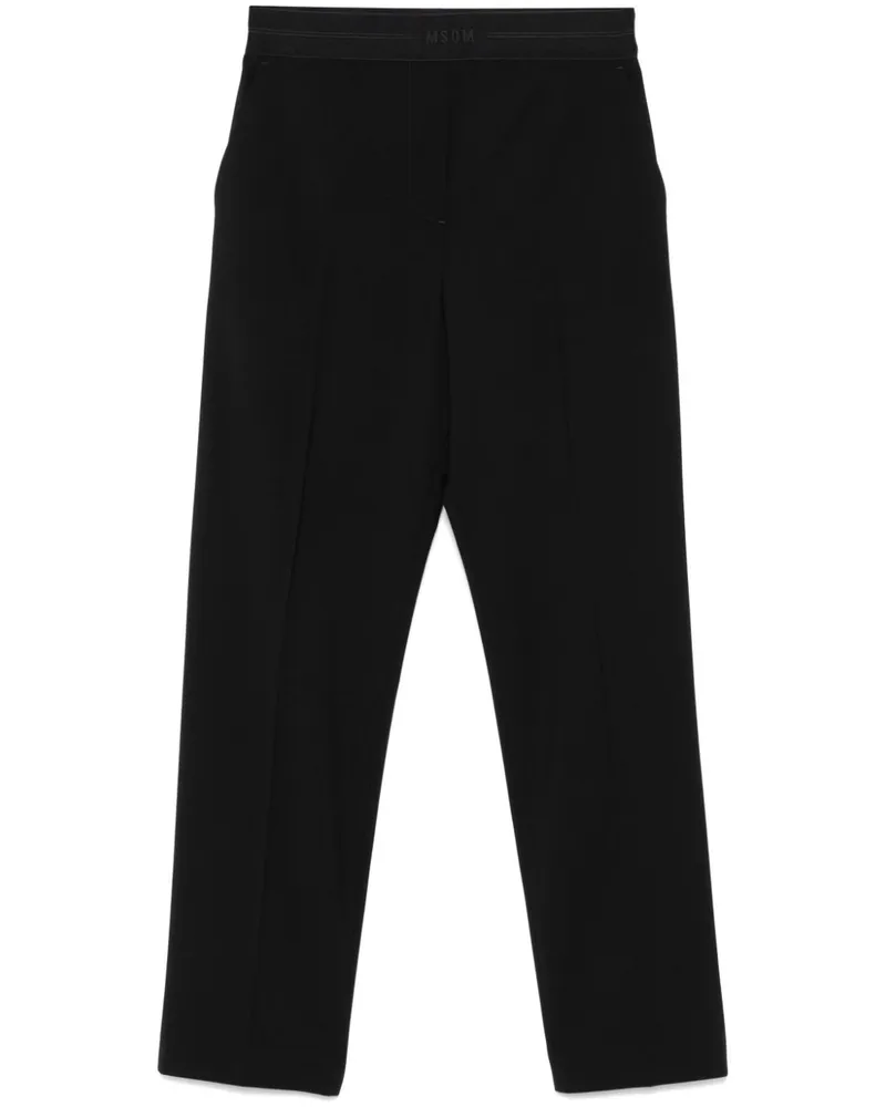 MSGM Hose mit geradem Bein - Schwarz Schwarz