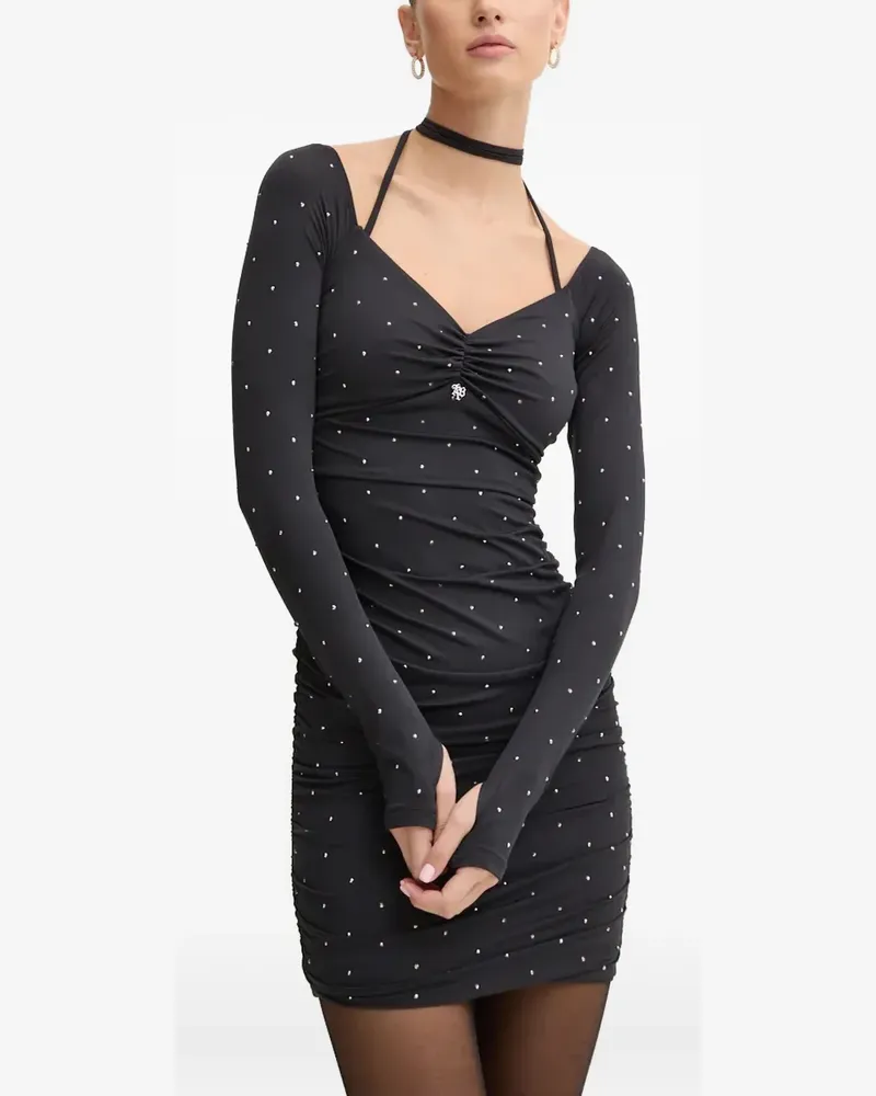 Aniye By Tubino rhinestone-embellished mini dress - Schwarz Schwarz