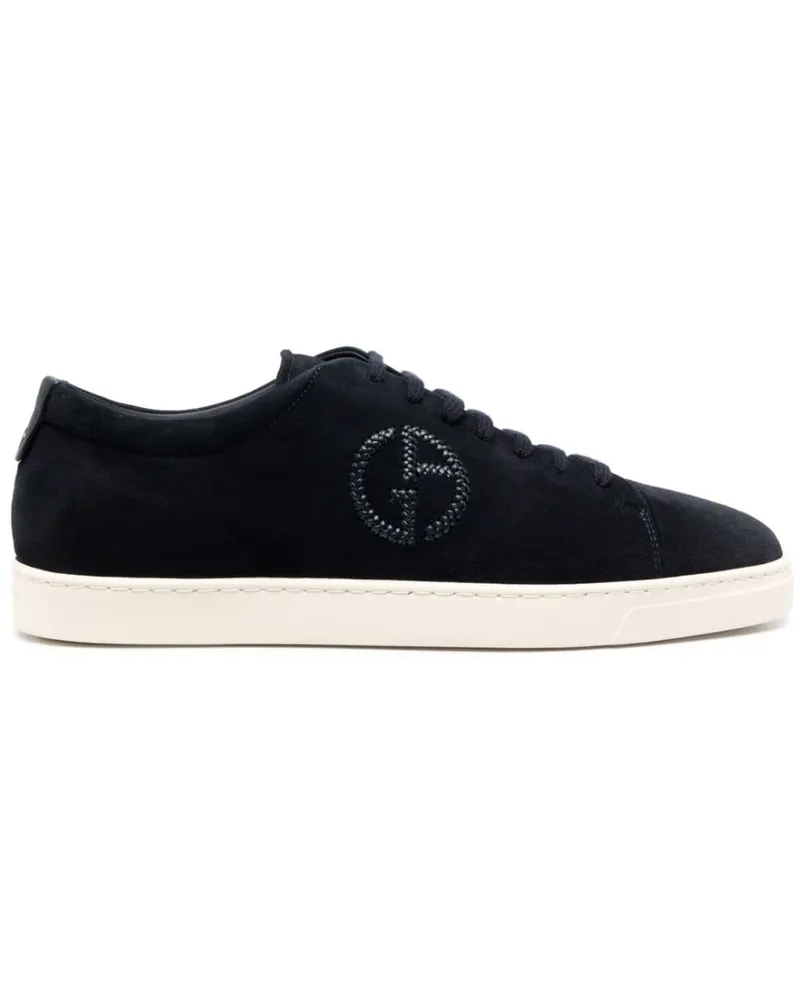 Giorgio Armani Sneakers mit Logo-Prägung - Blau Blau