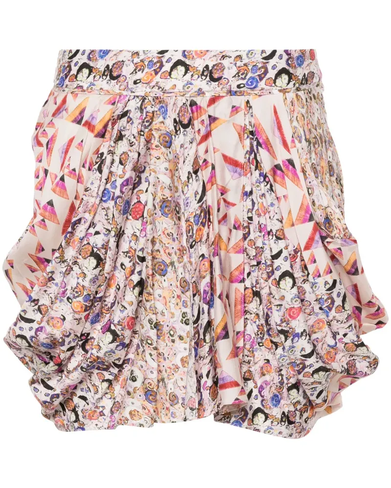 Isabel Marant Lovia Rock mit abstraktem Print - Nude Nude