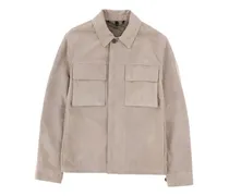 Hemdjacke aus Leder - Nude