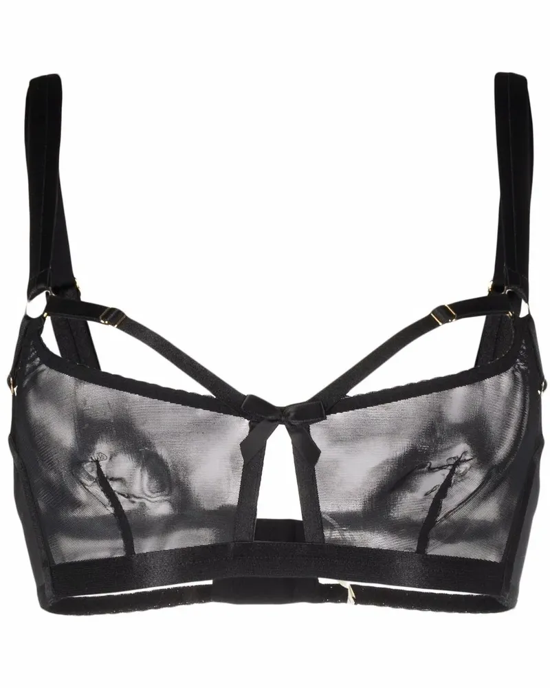 Bordelle Bondage Belle BH - Schwarz Schwarz