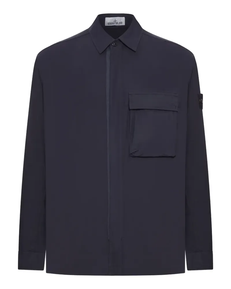 Stone Island chest-pocket shirt - Blau Blau