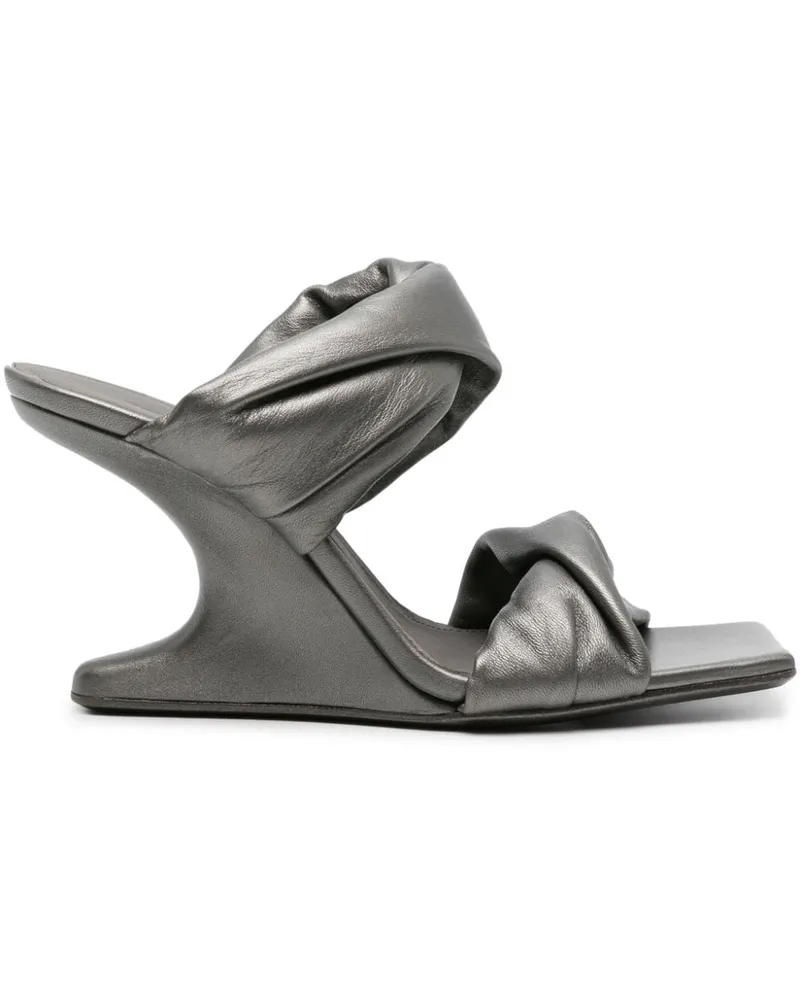 Rick Owens Metallische Cantilever Mules 110mm - Silber Silber