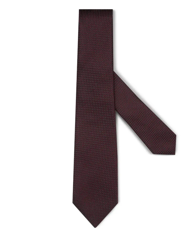 Ermenegildo Zegna Seidenkrawatte mit Jacquardmuster - Rot Rot