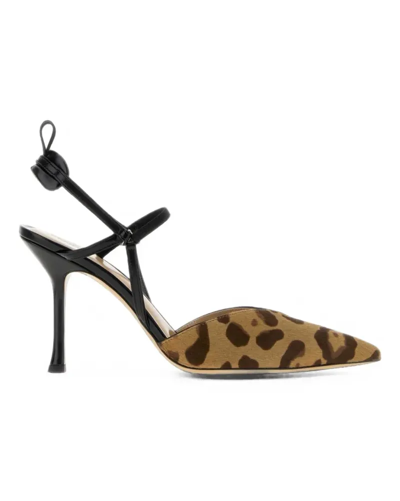 Fendi Very Colibrì leopard-print heeled pumps - Braun Braun