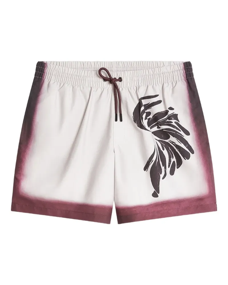 Dries van Noten Badeshorts mit Ombré-Besatz - Weiß Weiß