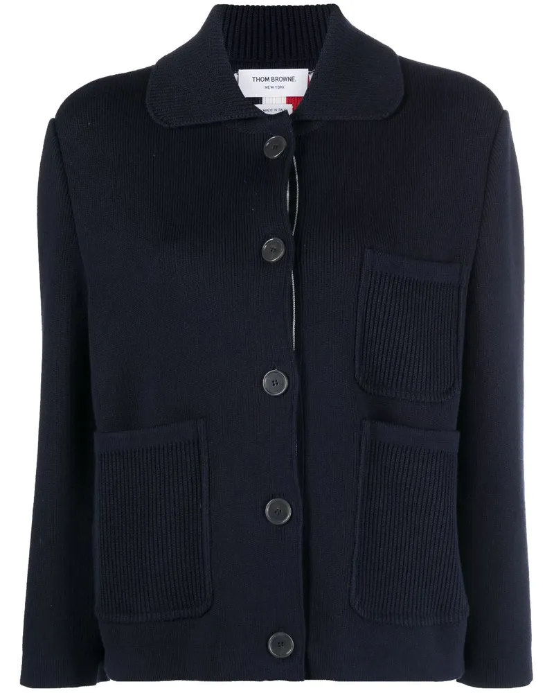 Thom Browne Jacke mit Streifen - Blau Blau