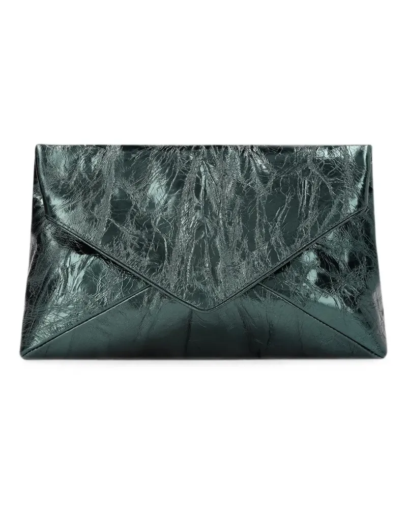 Dries van Noten large leather envelope bag - Grün Grün