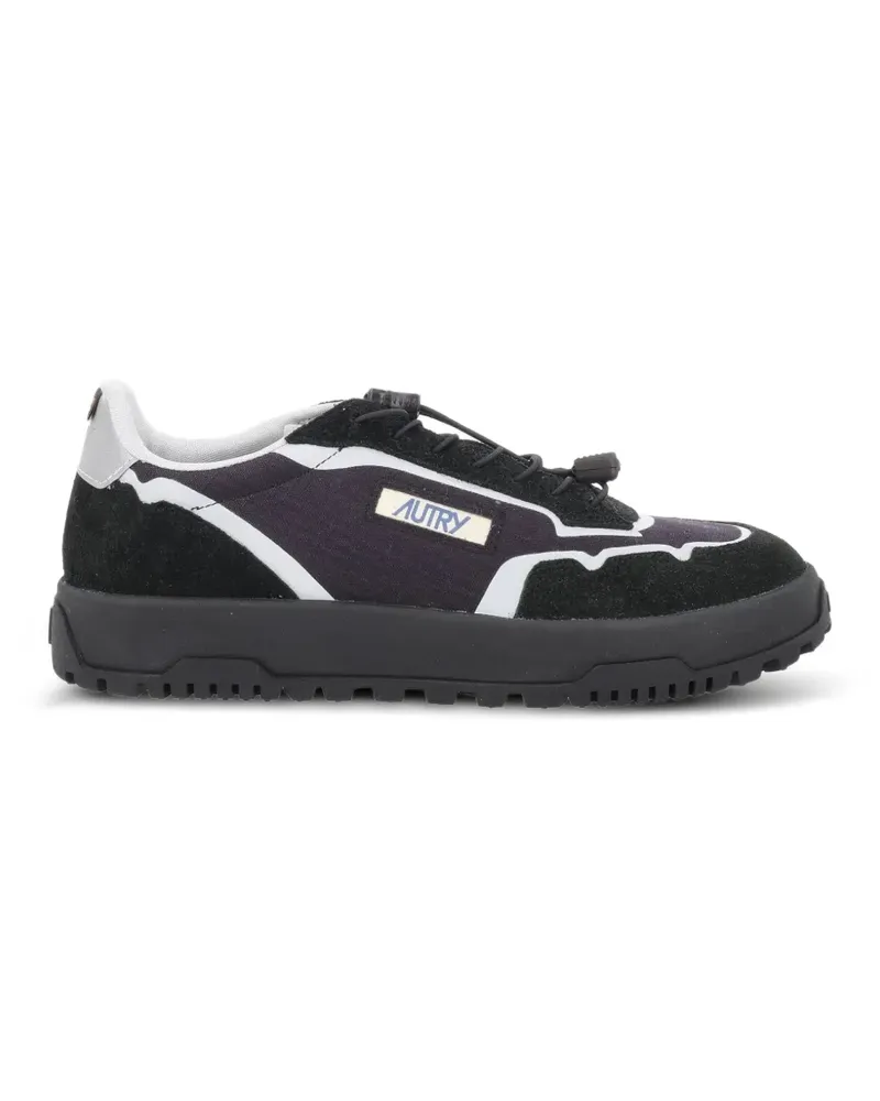 AUTRY suede-trim toggle-fastening sneakers - Schwarz Schwarz