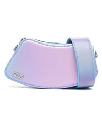 GCDS Comma Schultertasche mit Hologramm Blau