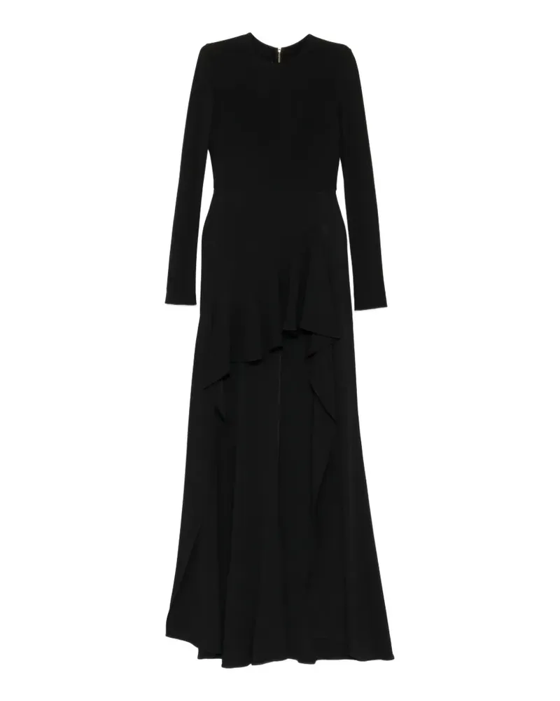 Elie Saab Kleid mit asymmetrischem Saum - Schwarz Schwarz