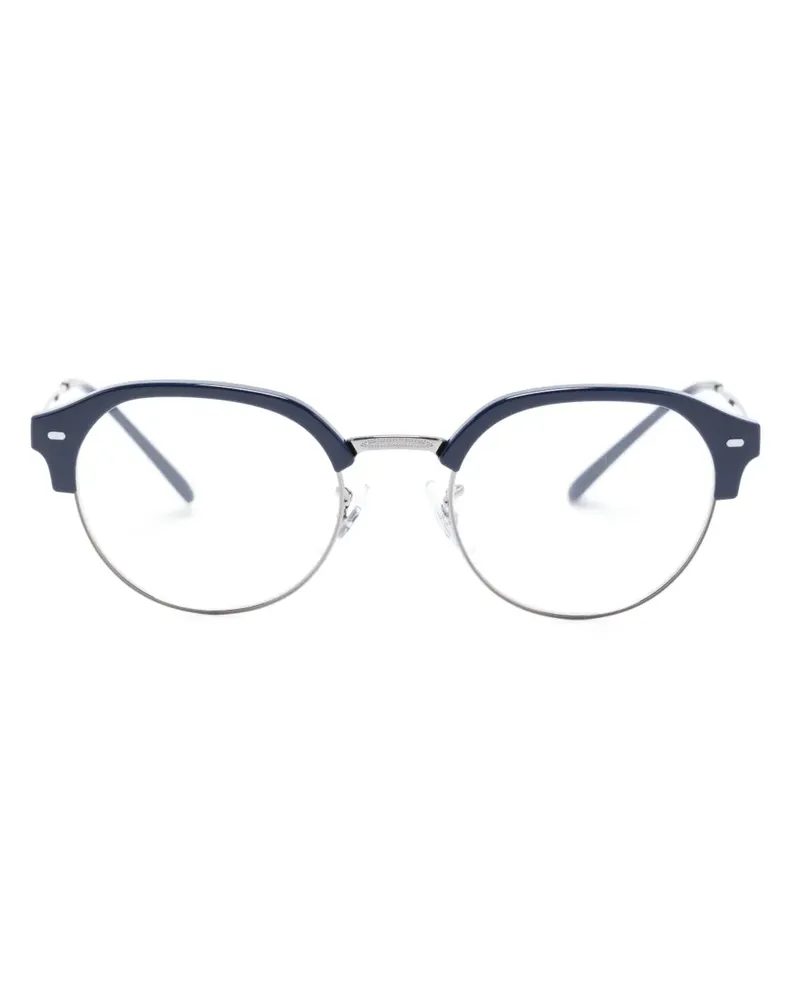 Ray Ban Halbrandbrille mit gravierten Bügeln - Blau Blau