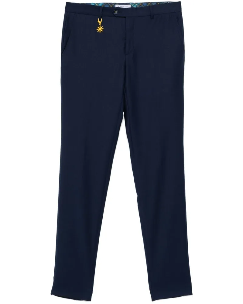 Manuel Ritz Klassische Tapered-Hose Blau