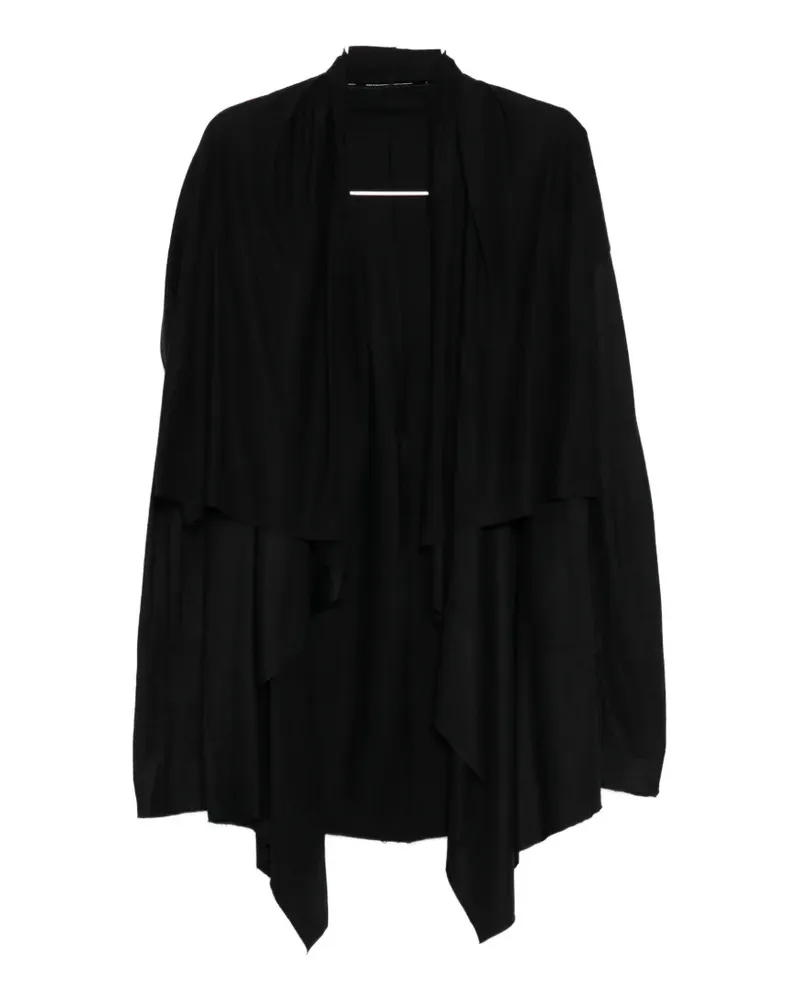 Julius veiled cardigan - Schwarz Schwarz