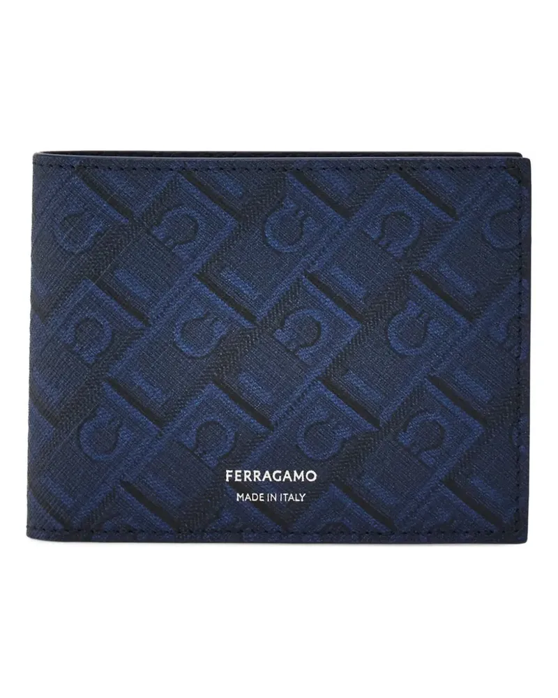Ferragamo Portemonnaie mit Monogramm-Print - Blau Blau