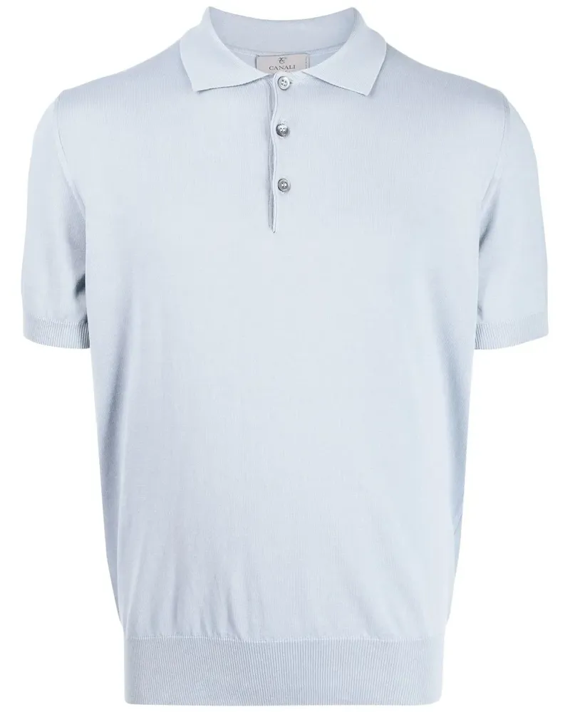 Canali Kurzärmeliges Poloshirt - Blau Blau
