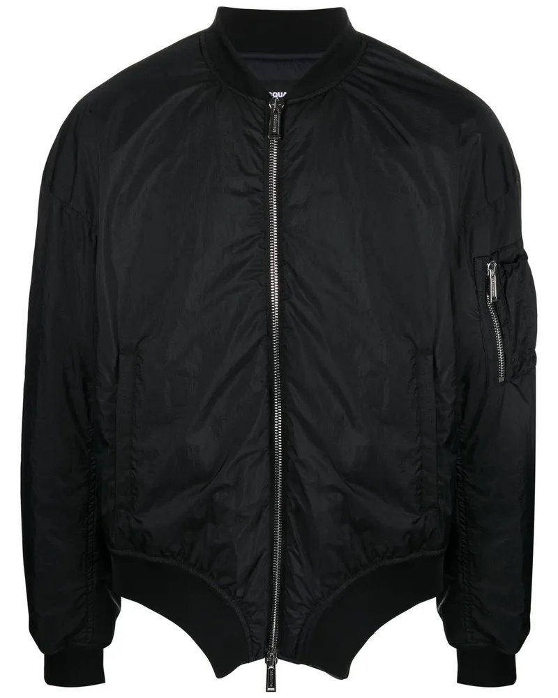 Dsquared2 Bomberjacke mit Logo-Print - Schwarz Schwarz