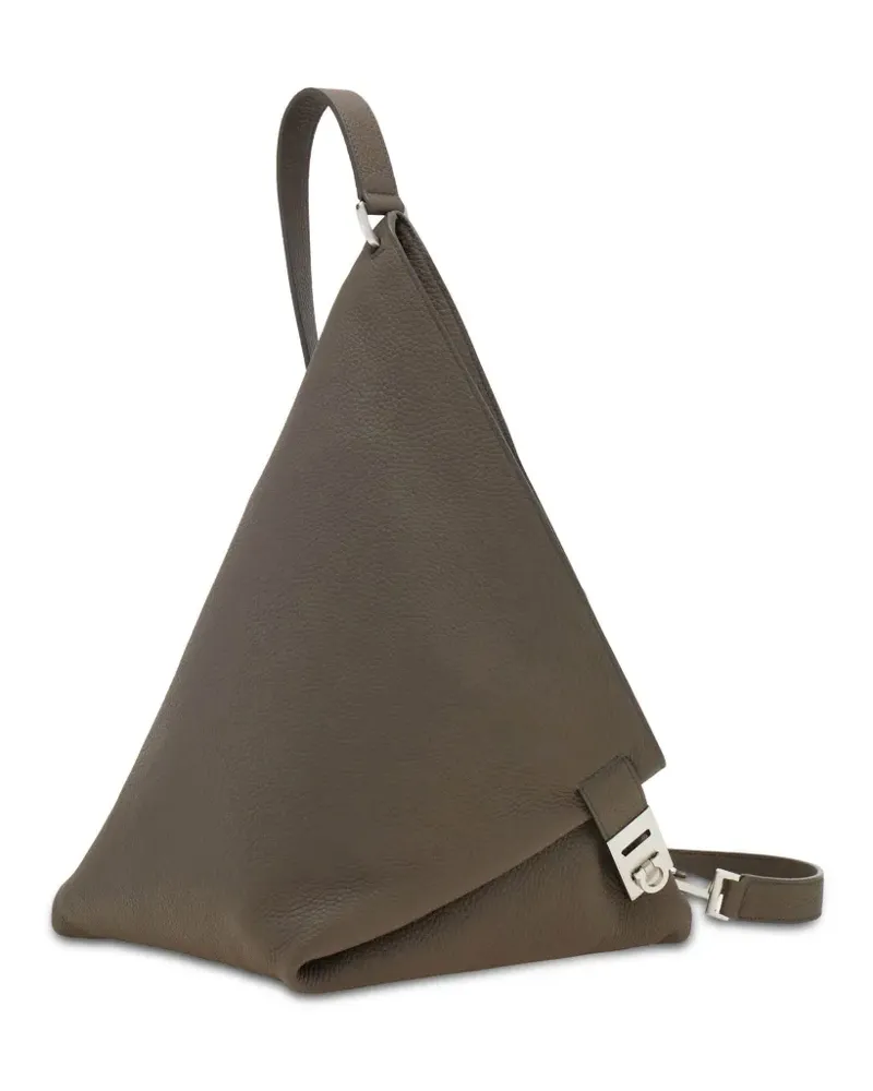 Ferragamo Schultertasche aus Leder - Grau Grau