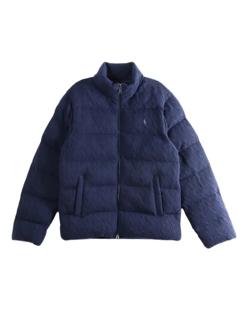 Ralph Lauren cable-knit padded sweater jacket - Blau Blau