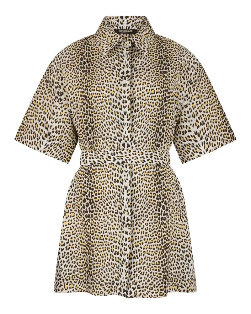 Roberto Cavalli Minikleid mit Leoparden-Print - Nude Nude