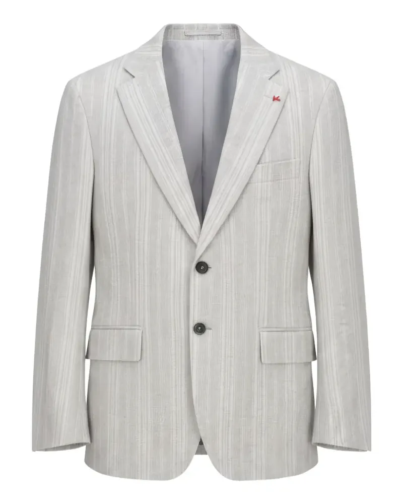 Isaia pinstripe single-breasted jacket - Grau Grau