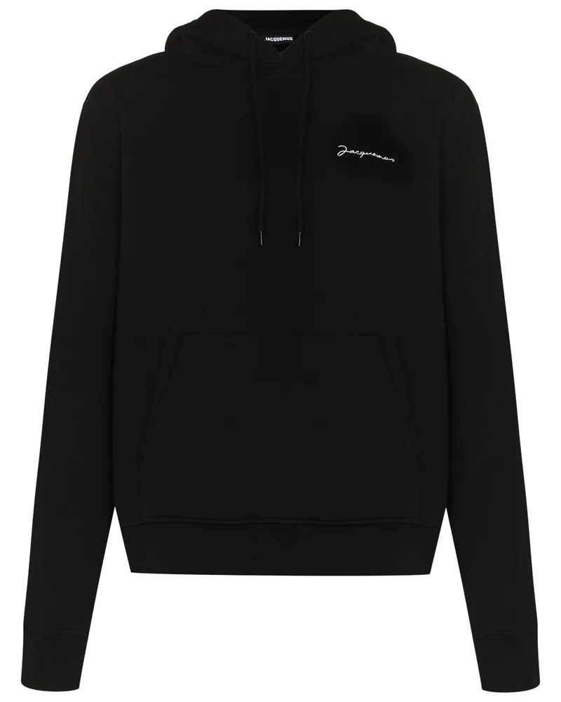 Jacquemus Hoodie mit Logo-Stickerei Schwarz