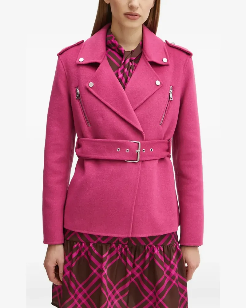 Liu Jo belted biker jacket - Rosa Rosa