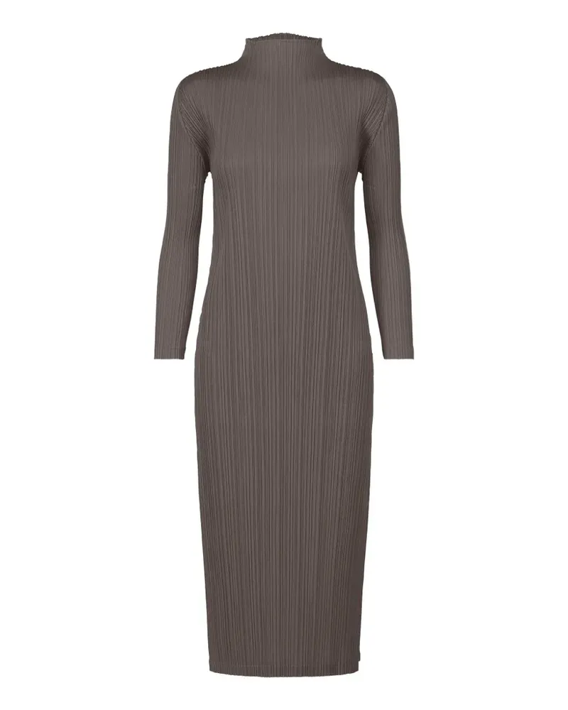 Issey Miyake long-sleeve midi dress - Grau Grau