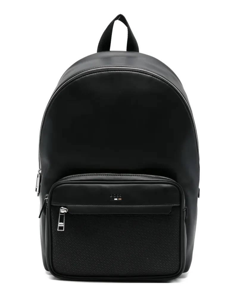 HUGO BOSS zip-pocket backpack - Schwarz Schwarz