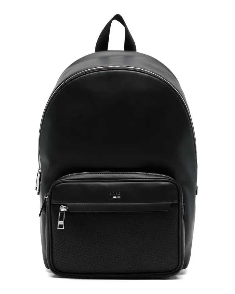 HUGO BOSS zip-pocket backpack - Schwarz Schwarz