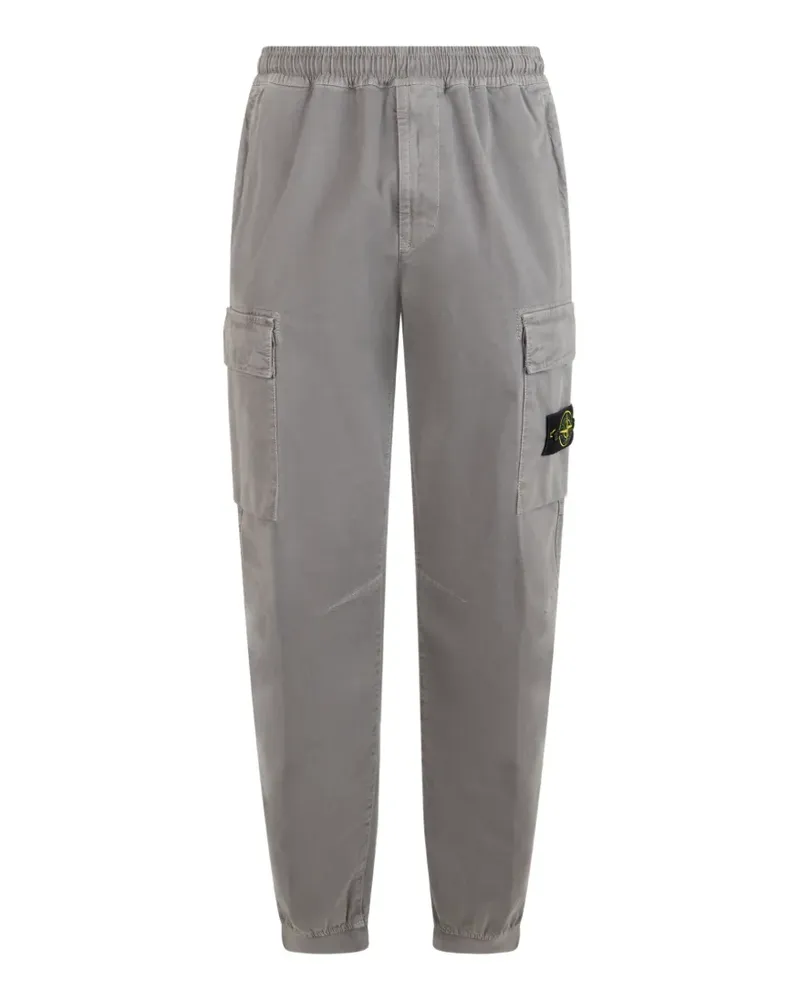 Stone Island stretch organic broken twill cotton 'old' effect - Grau Grau