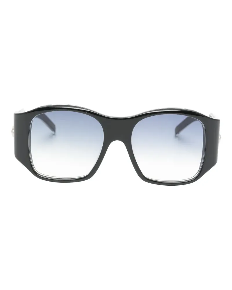 Lesca Diego Brille mit eckigem Gestell - Schwarz Schwarz