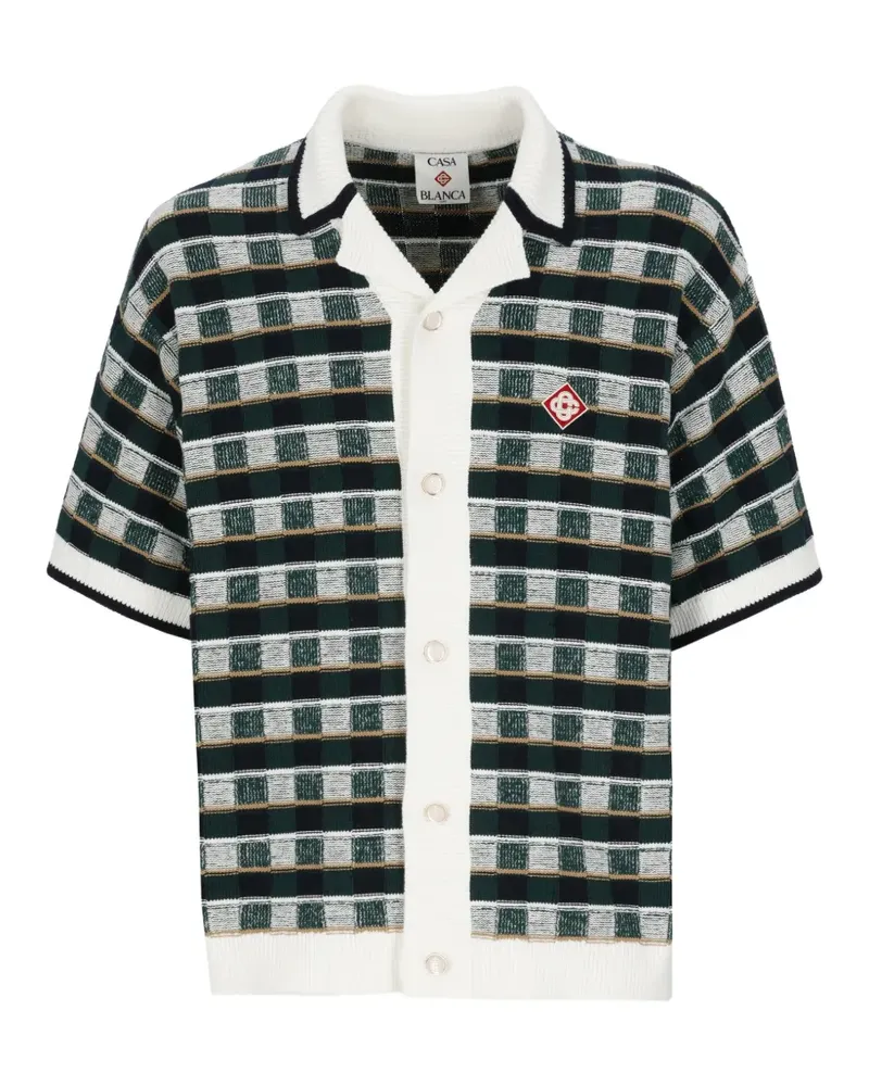Casablanca Paris check-pattern short-sleeve shirt - Grün Grün