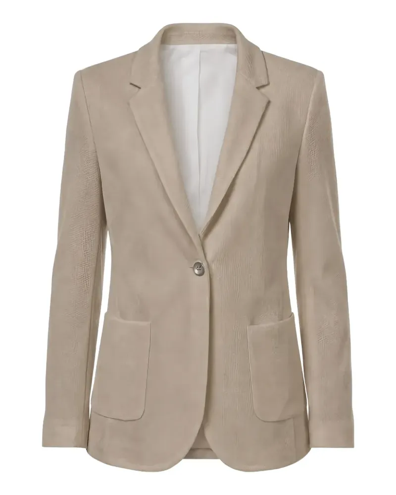 Seventy single-breasted patch-pocket jacket - Nude Nude