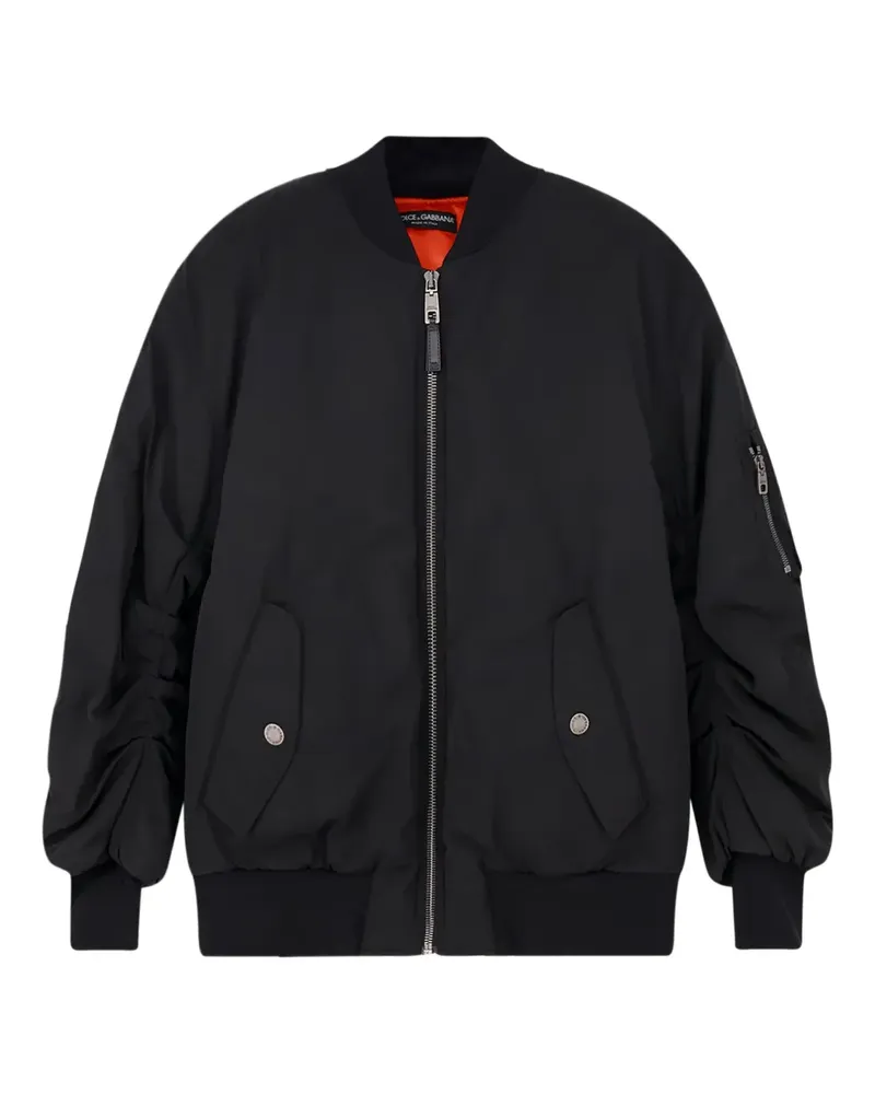 Dolce & Gabbana wrinkled-effect flap-pocket jacket - Schwarz Schwarz