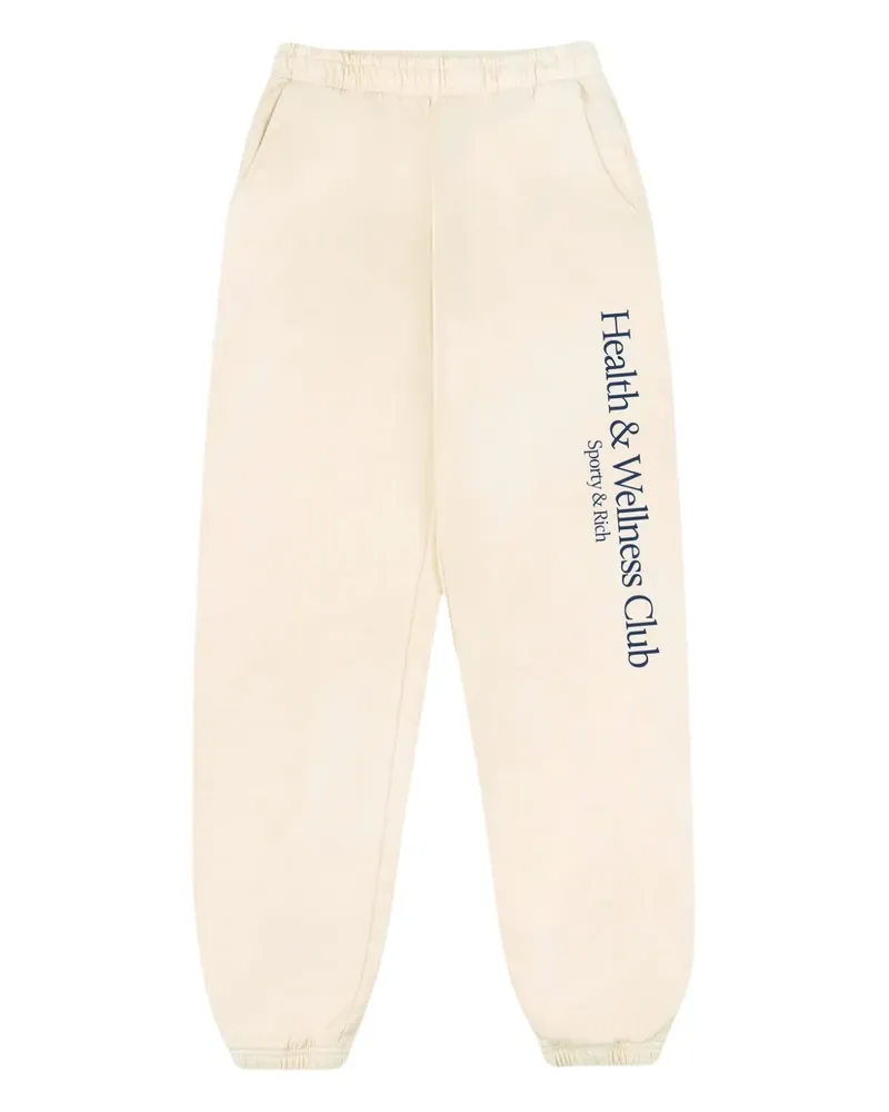 SPORTY & RICH Jogginghose mit Logo-Print - Nude Nude