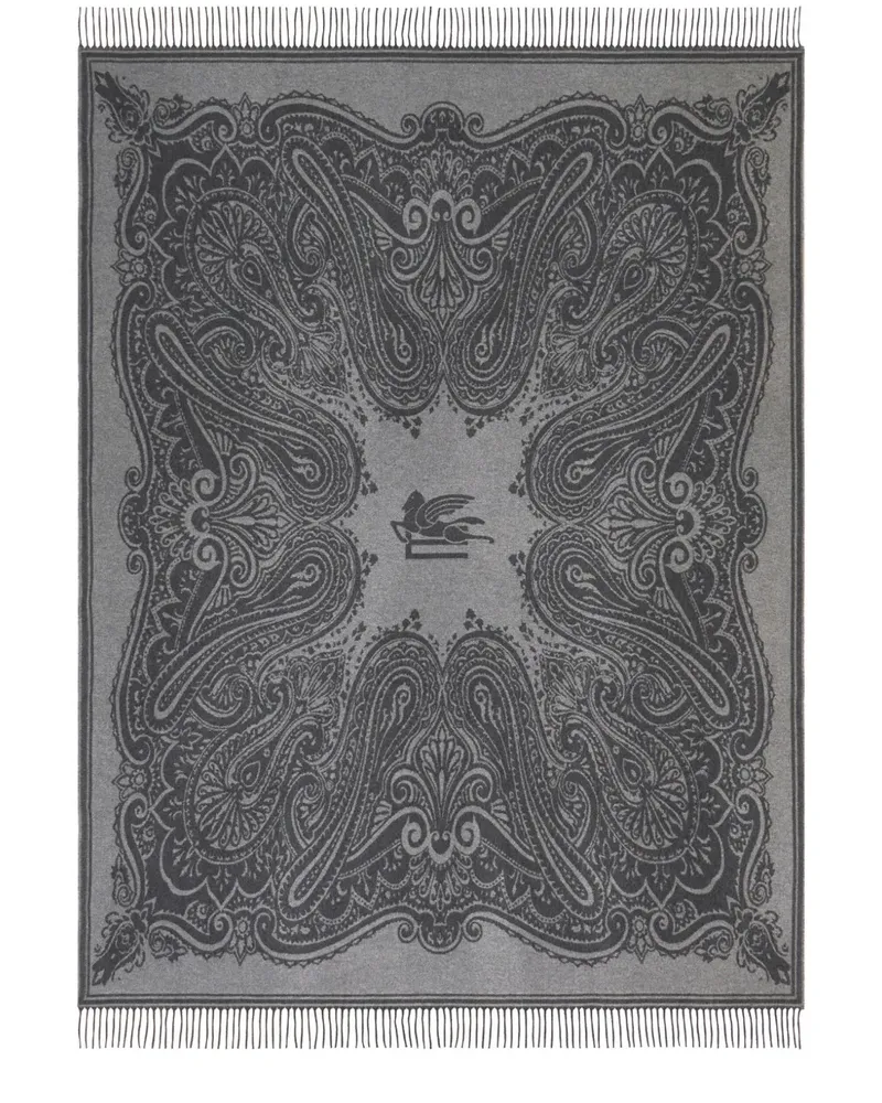 Etro Decke aus Jacquard - Grau Grau