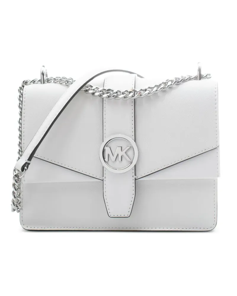 Michael Kors Schultertasche mit Kettenriemen - Weiß Weiß