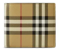 Kariertes Portemonnaie - Nude