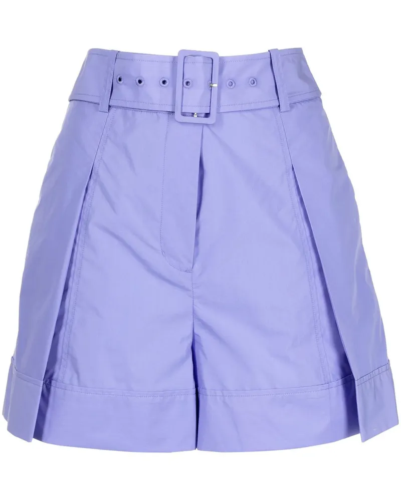 3.1 phillip lim Bundfaltenshorts mit Gürtel - Violett Violett
