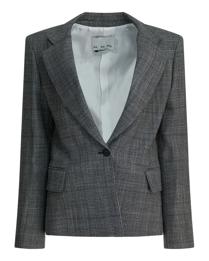 Sa Su Phi Jacke mit Karomuster - Grau Grau