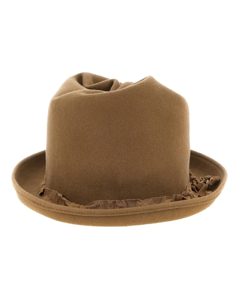 Yohji Yamamoto Asymmetrischer Hut - Braun Braun