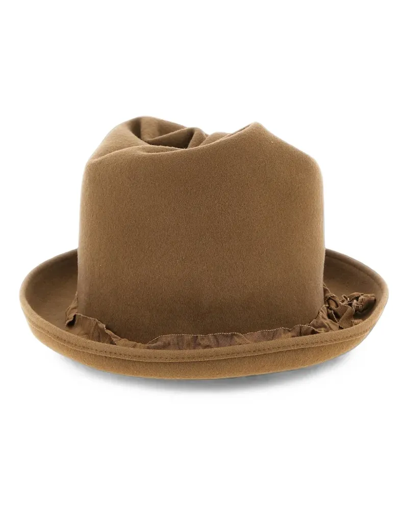 Yohji Yamamoto Asymmetrischer Hut - Braun Braun