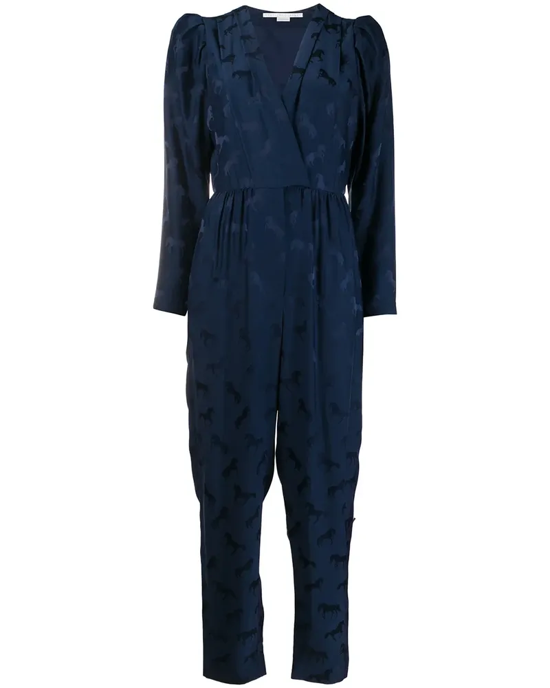 Stella McCartney Jumpsuit mit tiefem V-Ausschnitt - Blau Blau