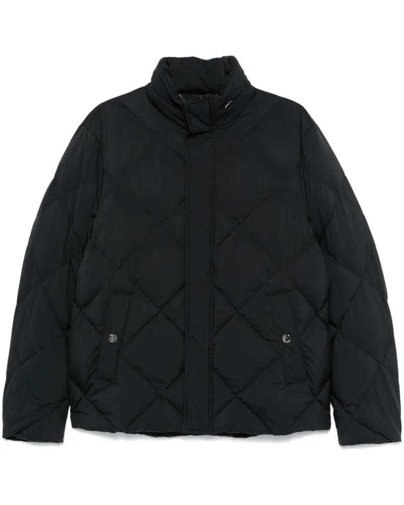 Canali Gesteppte Jacke - Schwarz Schwarz