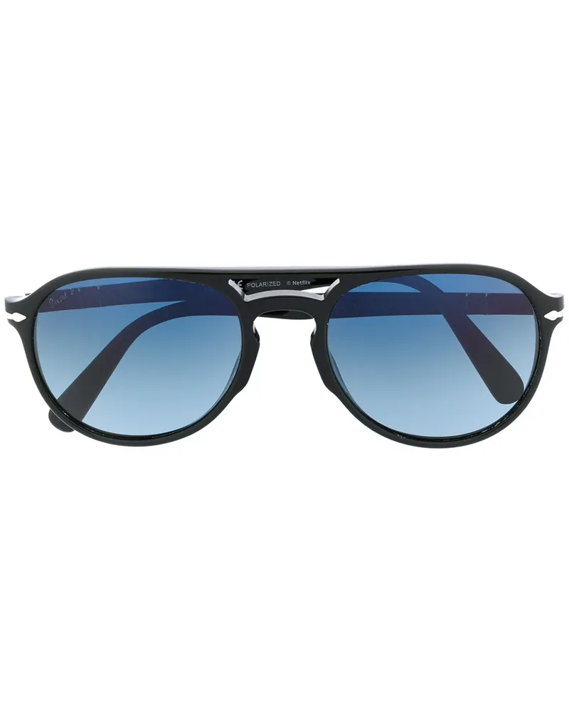 Persol Klassische Pilotenbrille - Schwarz Schwarz