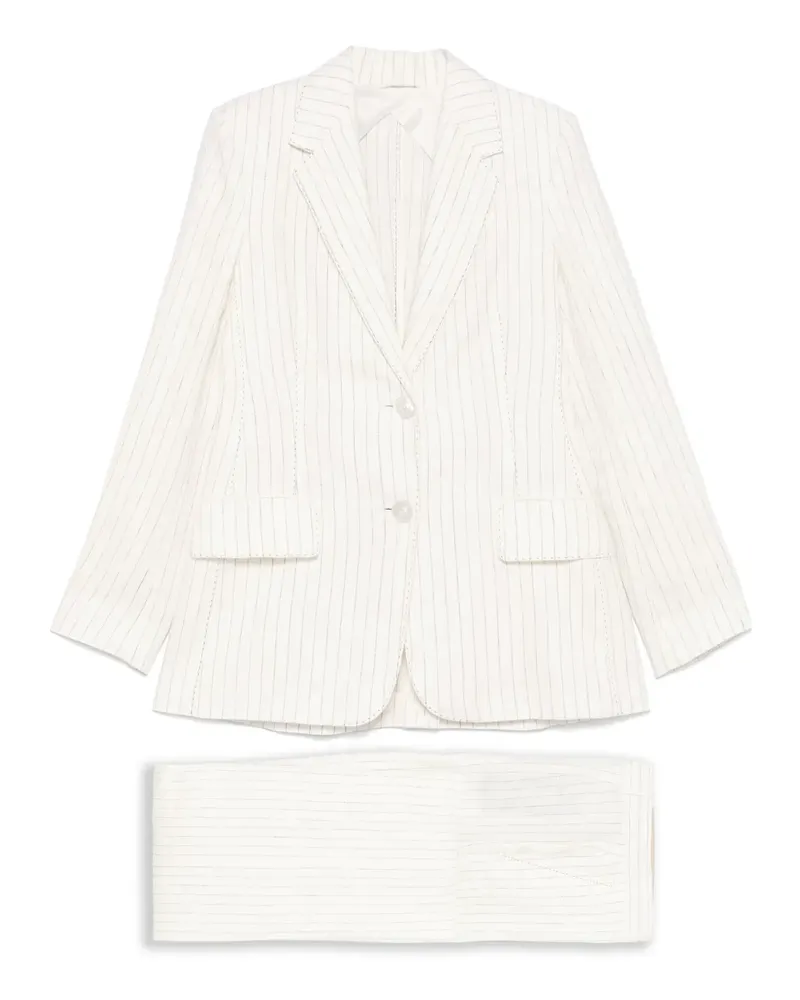 Max Mara Gestreifter Anzug - Nude Nude