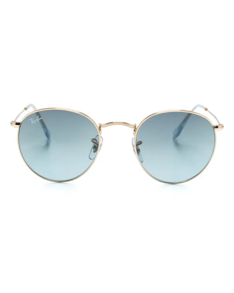 Ray Ban Sonnenbrille mit rundem Gestell - Gold Gold